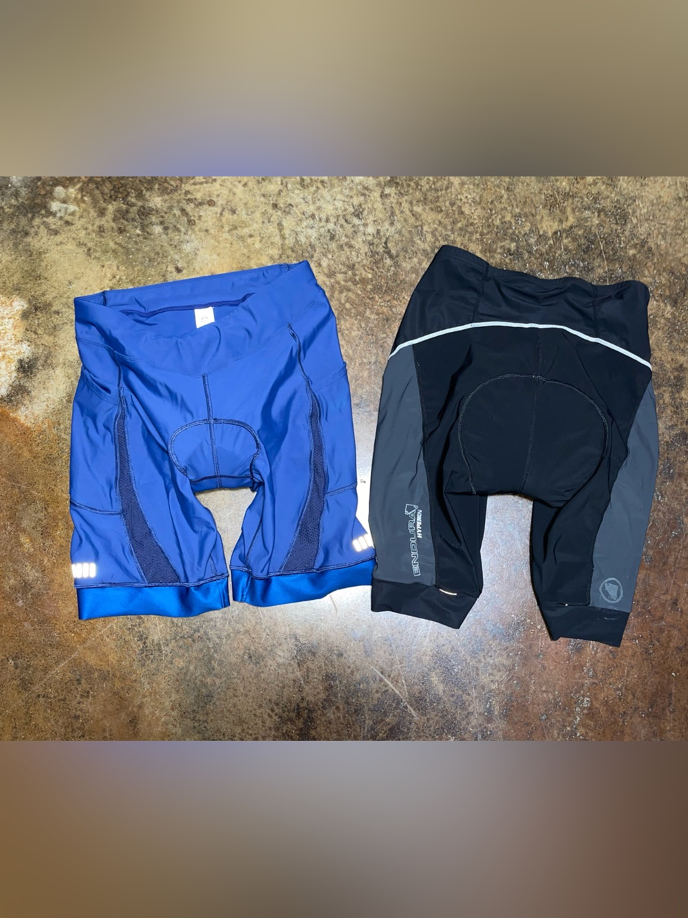 Women’s Blue and Black Athletic Cycling Shorts Heathyoga and Endura